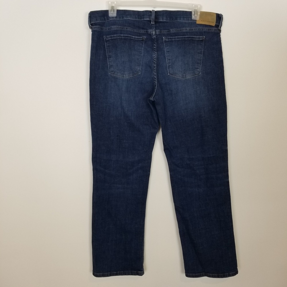 Mott & Bow Men Straight Jeans Sz 40 x 32 Blue Denim Classic Stretchy City Work - Picture 3 of 8